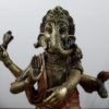 Estátua de Ganesha dançarino em resina pintada a mão 20cm