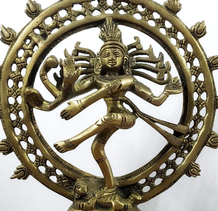 Estátua do Deus Shiva Nataraja em brass 23cm