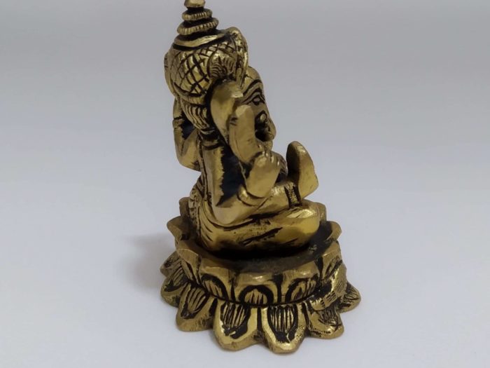 Estátua de Lord Ganesha em metal brass com 8cm