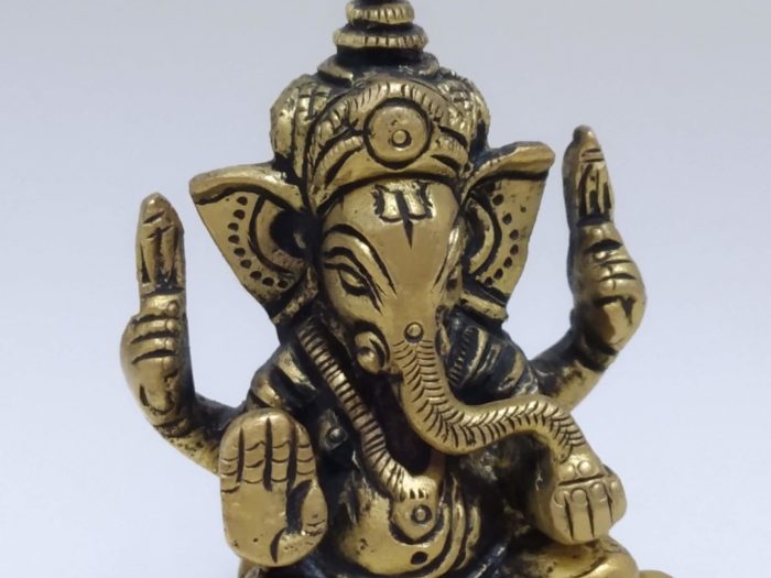 Estátua de Lord Ganesha em metal brass com 8cm