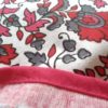 Panô indiano de algodão estampa de elefantes vermelho e rosa