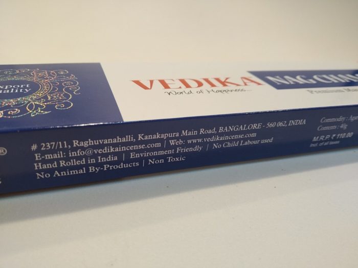 Incenso Vedika Nag Champa Premium Massala Agarbathi 40g