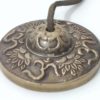 Manjira tibetana de bronze com 7 cm de diâmetro design de lótus e Om
