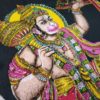 Painel grande clássico de deidade hindu paisagem - Hanuman