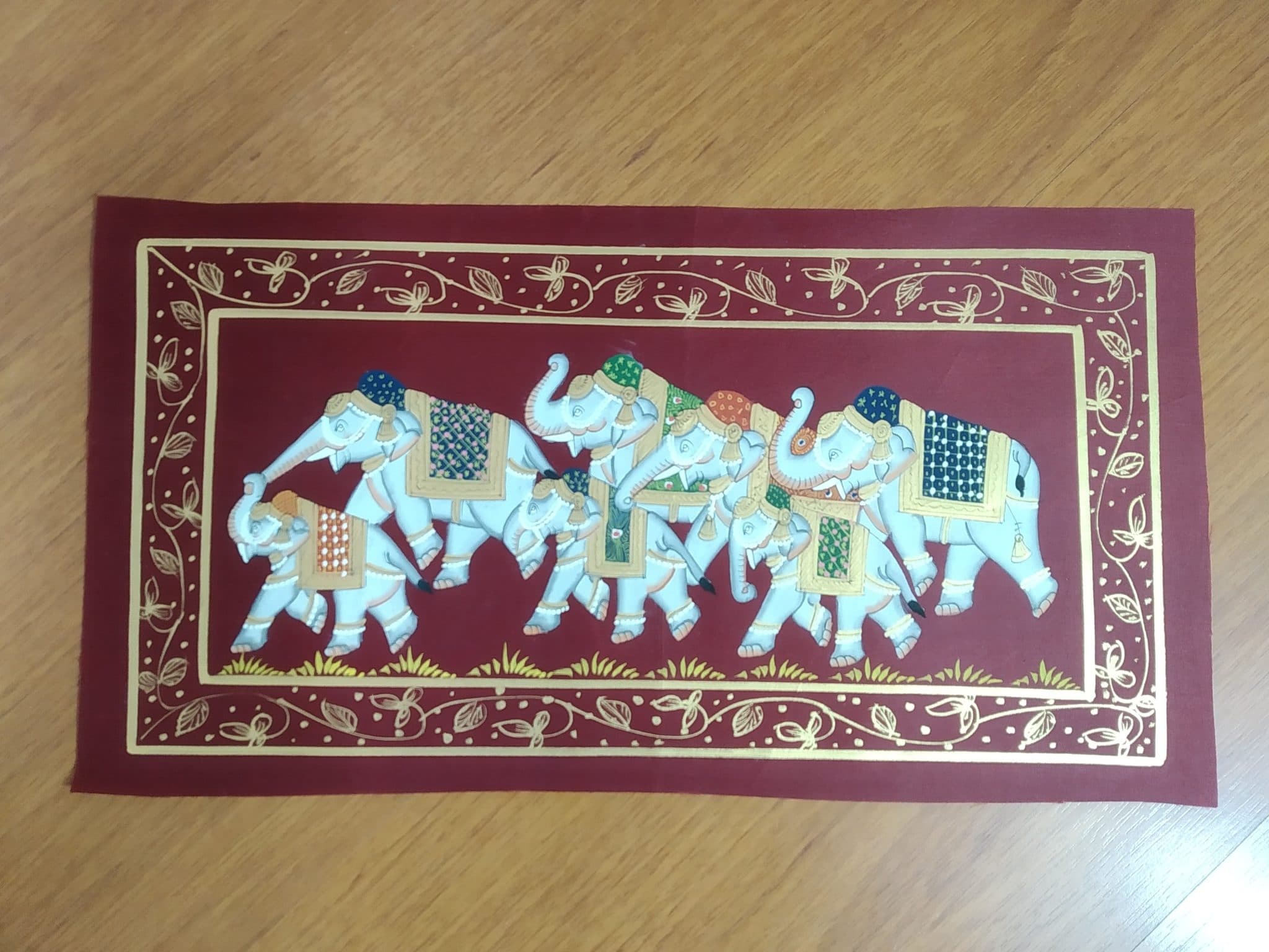 pintura Rajasthani hindu em seda
