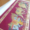 Pintura Rajasthani em seda design animais da realeza vinho