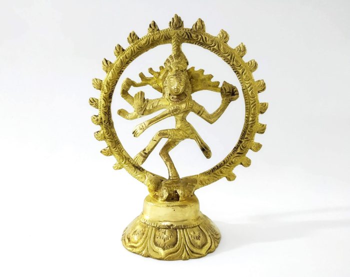 estátua de Shiva Nataraja pequena metal