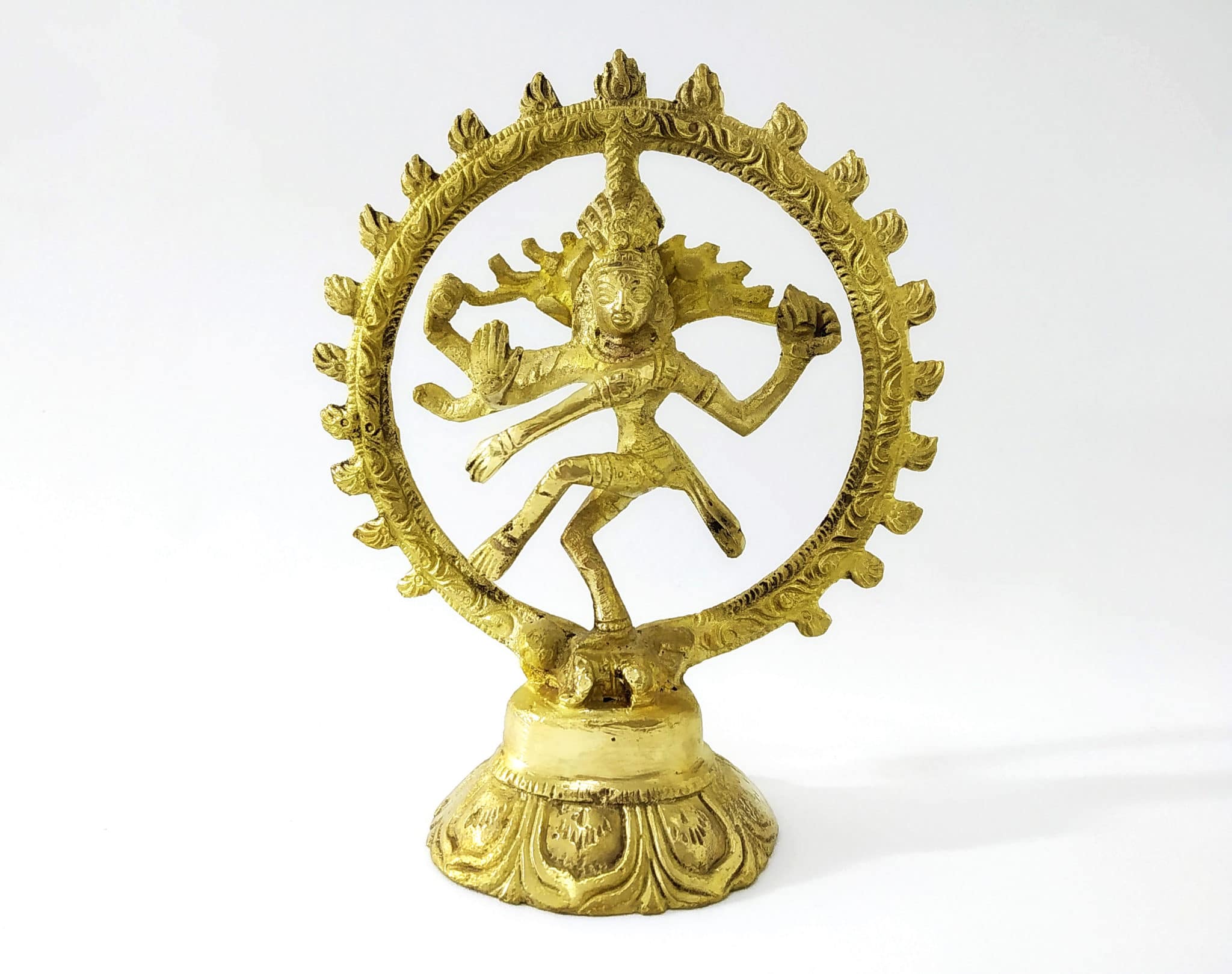 estátua de Shiva Nataraja pequena metal
