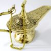 Lâmpada a óleo indiana de metal brass design árabe medieval G