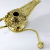 Lâmpada a óleo indiana de metal brass design árabe medieval G