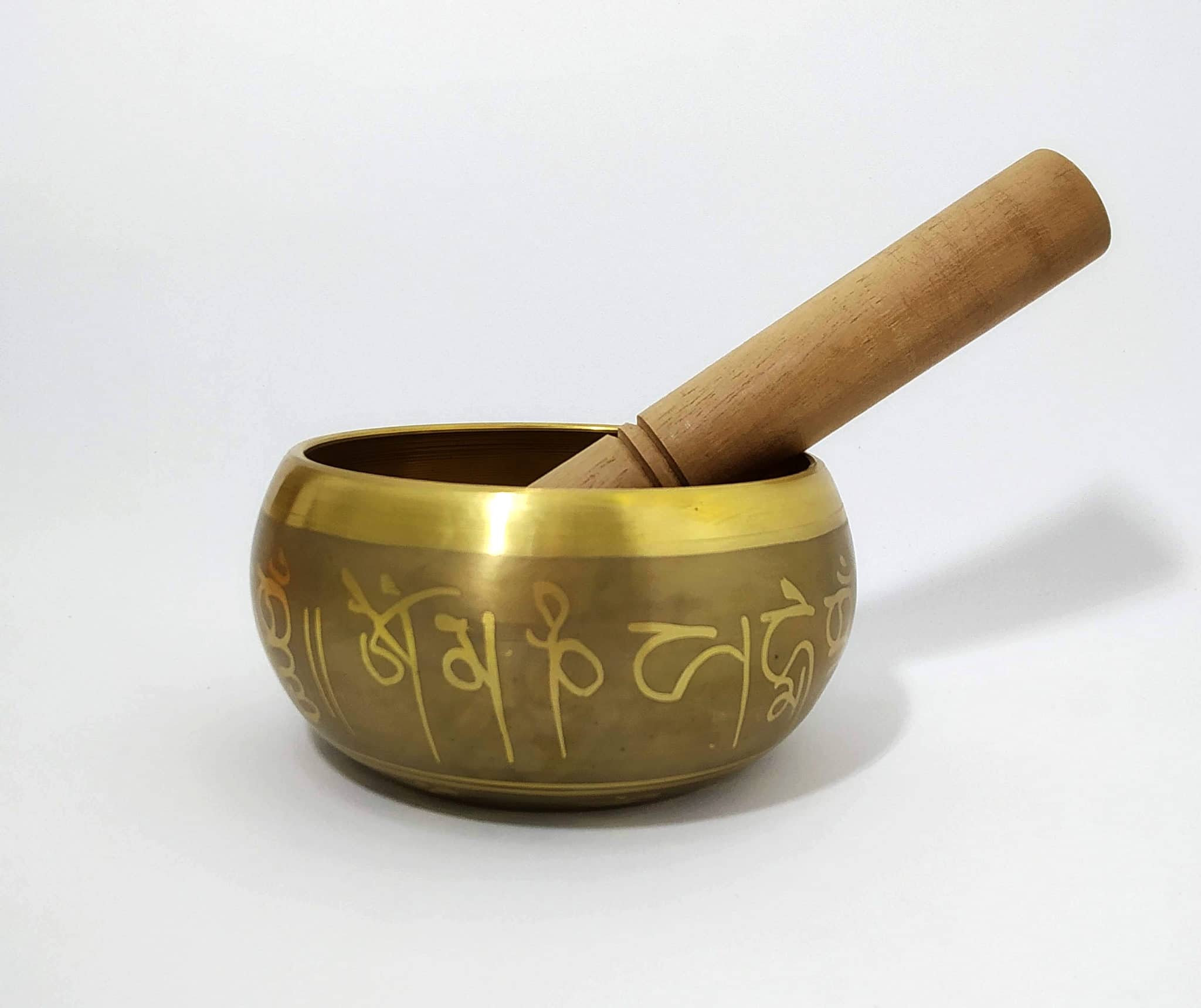 tigela tibetana dourada