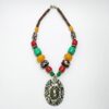 colar tibetano pedras coloridas