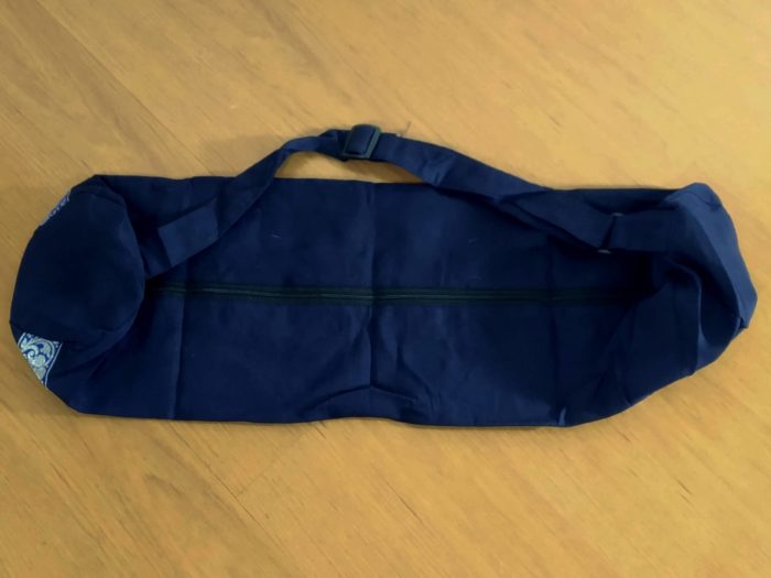 Porta mat indiano para Yoga 7 chakras bordados a mão azul marinho