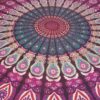 Colcha indiana ou painel decorativo Mandala cores quentes (2,40m x 2,10m)