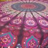 Colcha indiana ou painel decorativo Mandala cores quentes (2,40m x 2,10m)