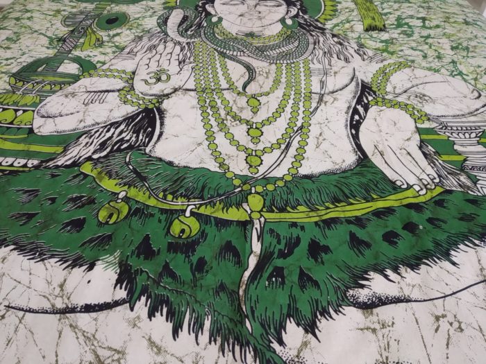 Colcha indiana ou painel de algodão estampa de Shiva (2.40 m x 2.10 m)