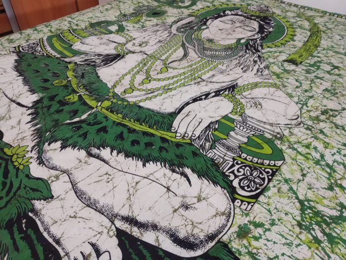 Colcha indiana ou painel de algodão estampa de Shiva (2.40 m x 2.10 m)