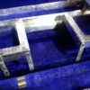 Porta Jóias indiano metalizado com estampa de elefantes 28 cm