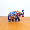 estátua de elefante indiano cloisonné, pintura em metal com 8cm de altura