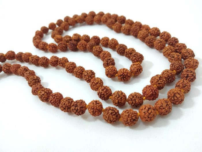 Japamala de 108 contas grandes de sementes de Rudraksha 10mm