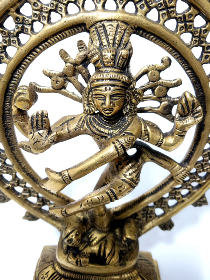 Estátua do Deus Shiva Nataraja em brass 21cm