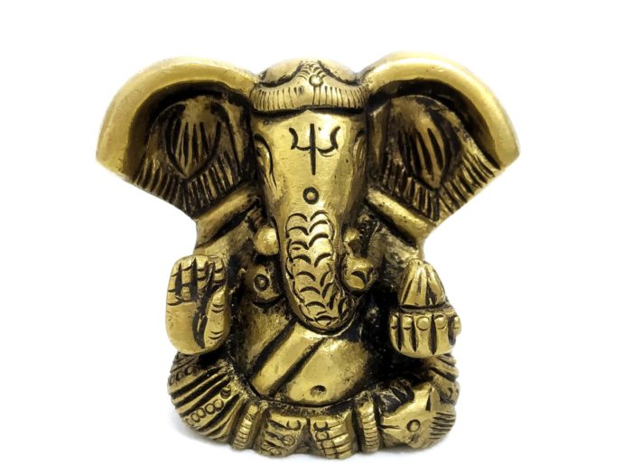 Estatueta de Lord Ganesha em metal brass com 5cm