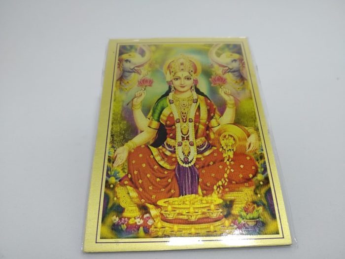 Ímã de geladeira dourado Deusa Lakshmi II