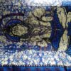 Panô indiano de algodão (colcha) Estampa de Shiva azul (2.10 m x 1.35 m)