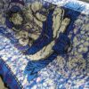Panô indiano de algodão (colcha) Estampa de Shiva azul (2.10 m x 1.35 m)