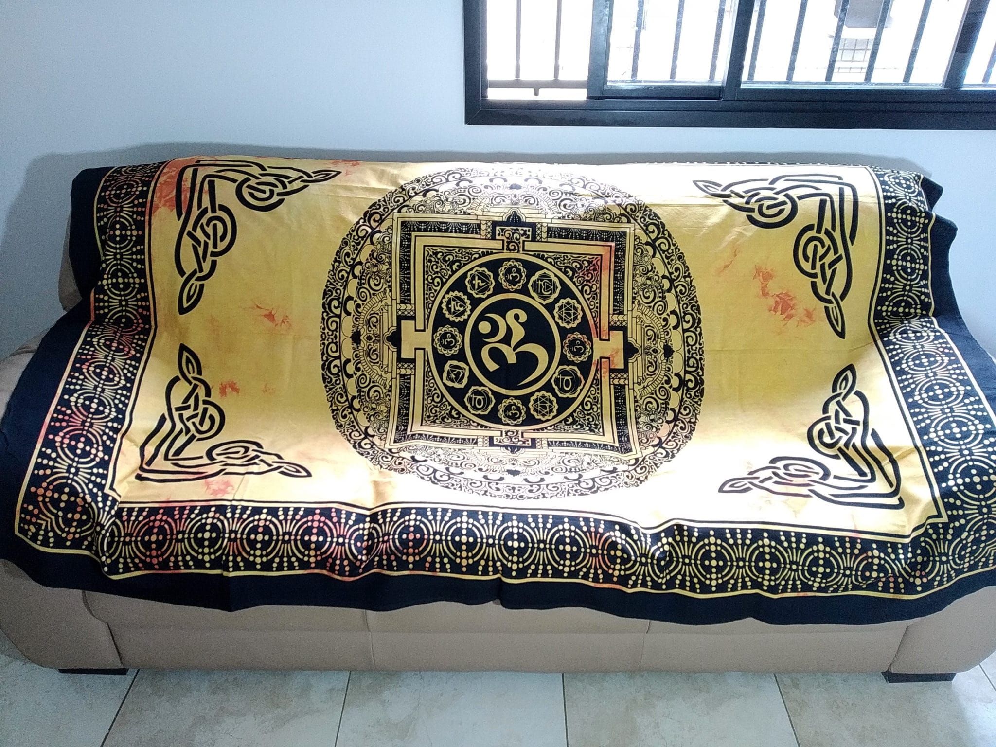 colcha com mandala
