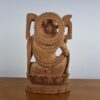 Estátua indiana de Krishna entalhado na madeira 16cm