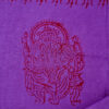 Chadar indiano (manto de oração) de Ganesha roxo