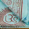 Chadar indiano (manto de oração) de OM com mantras azul