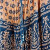 Saia indiana estampada com cintura elástica estampa elefantes pavões e flores