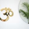 Om de metal liso para decorar a parede 19cm