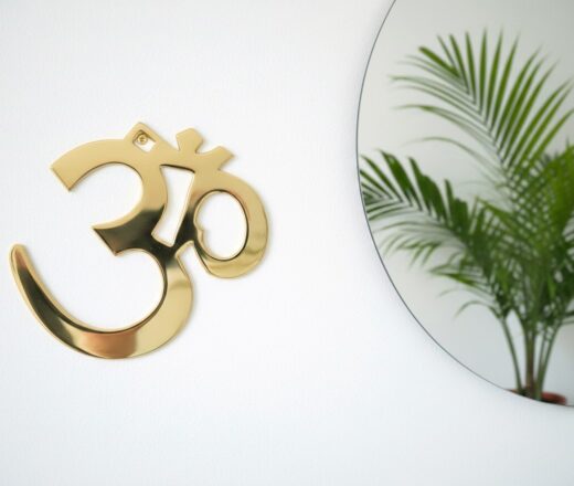Om de metal liso para decorar a parede 19cm