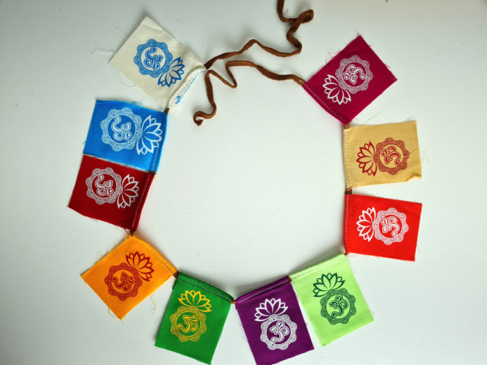bandeirinhas tibetanas Om