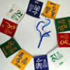 bandeira tibetana com Buda