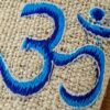 Carteira de cânhamo feito no Nepal com símbolo do OM azul