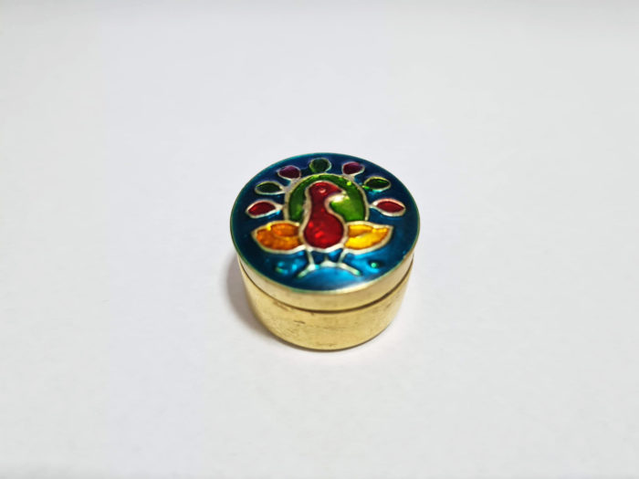 Perfume indiano sólido de latinha cloisonne aroma Rosas
