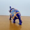 Elefante de metal esmaltado azul com técnica cloisonné M