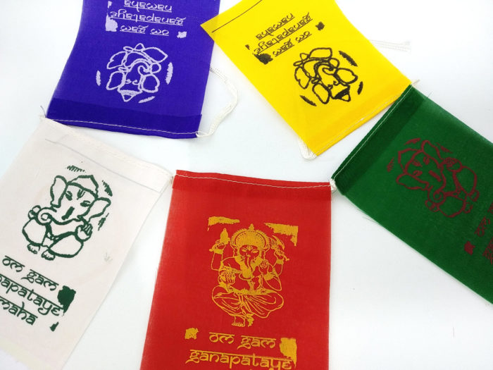 bandeira tibetana Ganesha