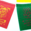 Bandeiras tibetanas de oração com Ganesha e mantra (14cm x 10cm) M