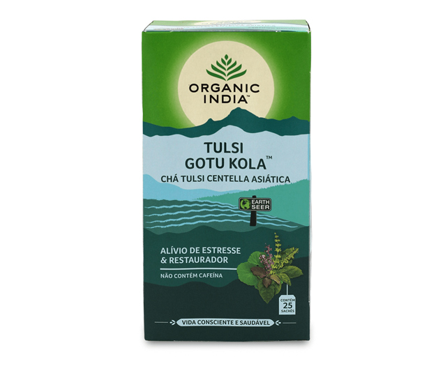 Chá Organic India Tulsi e Gotu Kola