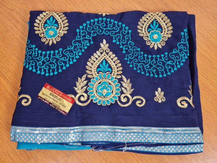 sari indiano azul