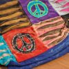 Bolsa indiana casual de algodão estampa de Om e símbolo da paz