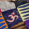 Bolsa indiana casual de algodão estampa de Om e símbolo da paz