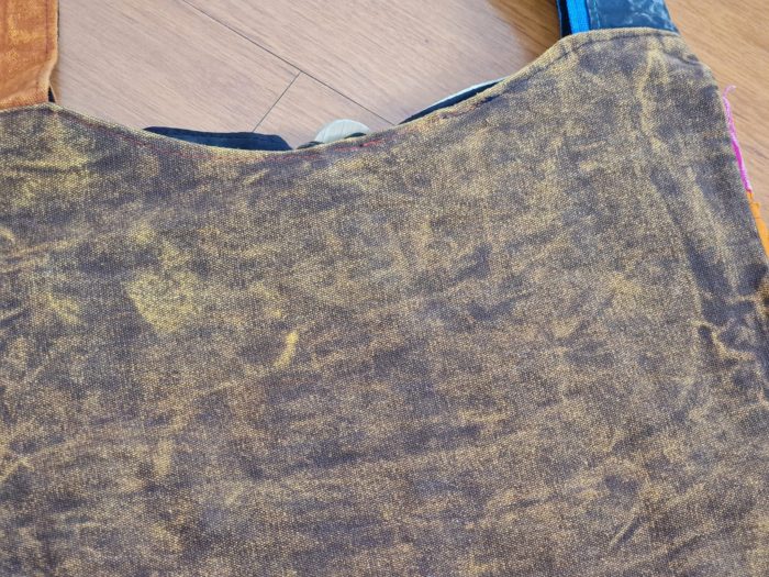 Bolsa indiana casual de algodão estampa de Om e símbolo da paz