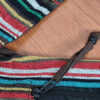 Bolsa indiana casual de algodão listrado com estampa de elefante