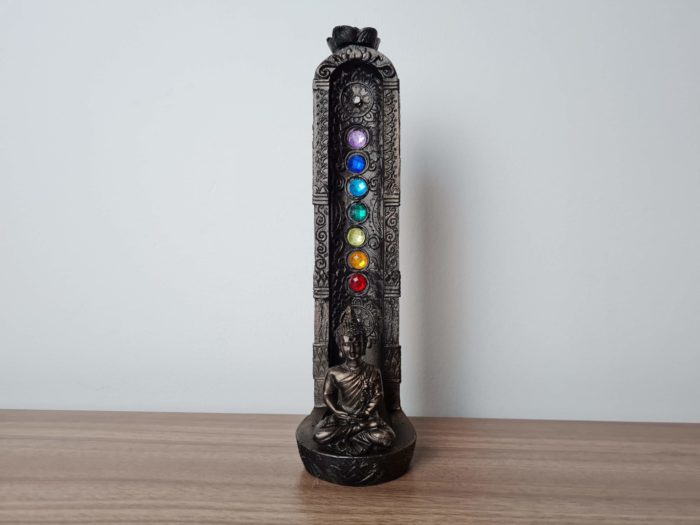incensário vertical 7 chakras com Buda